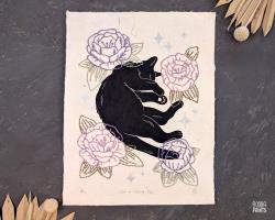 Cat In Spring Time